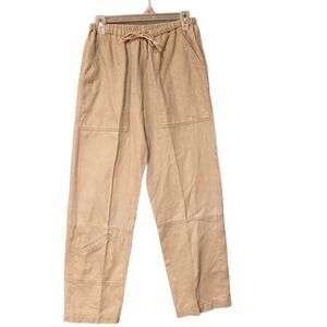 Chico’s Tan Linen Blend Pants Size 0 Drawstring